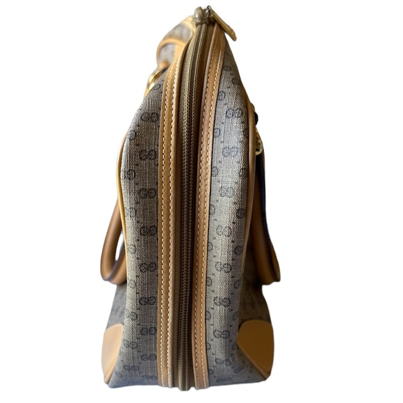 Gucci Vintage Monogram Canvas Boston Bag with Tan Leather Trim - Picture 2 of 16